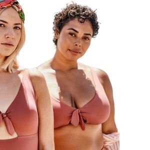 Knix Hayley Stewart Retouching Swim Tie Top | Terracotta | Size XXL